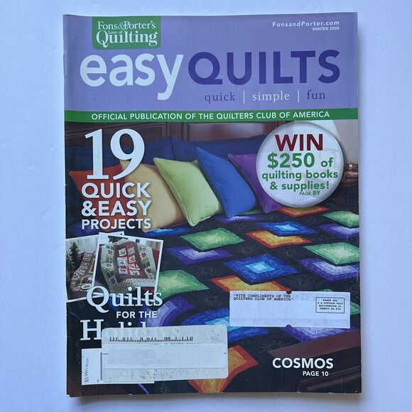 Fons and Porters Easy Quilts Magazines Set of 3 Spring Fall and Winter 2008 - Picture 9 of 11